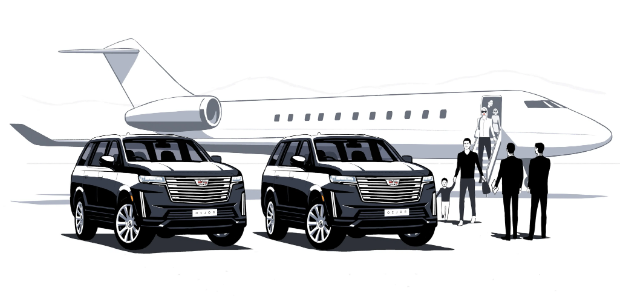 airport pickups in luxury sedan